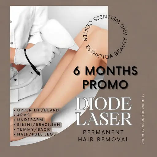 Diode Laser Permanent Hair Removal 6-Months Promo